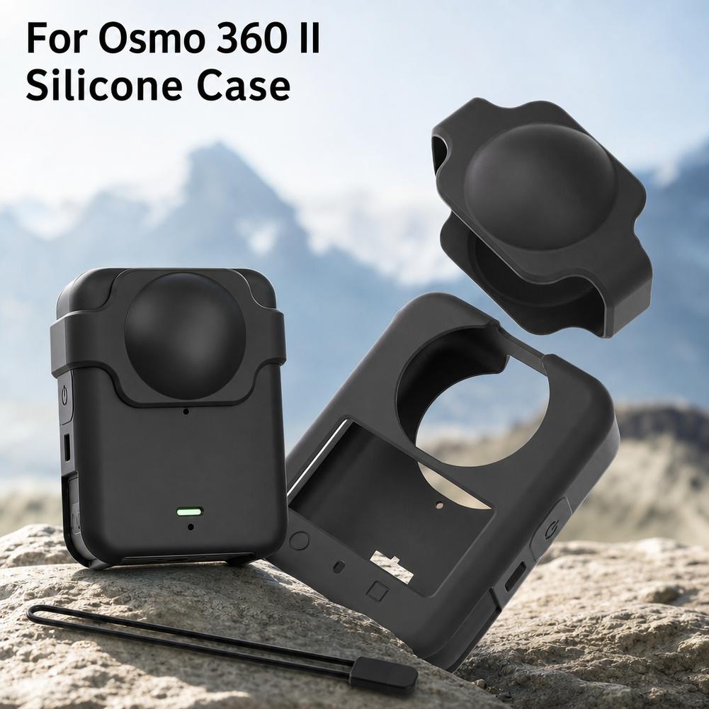 Drone Gimbal Case - DJI Osmo 360 アクションカメラ用 シリコン製保護ケース、レンズカバー、傷防止・耐衝撃アクセサリー