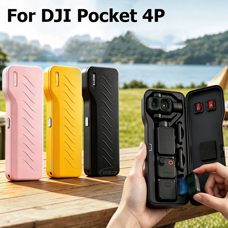Drone Gimbal Case - DJI Osmo Pocket 4P用保護カバー、収納ボックス、ポータブル、全面防滴ハードケース、DJI Pocket 4