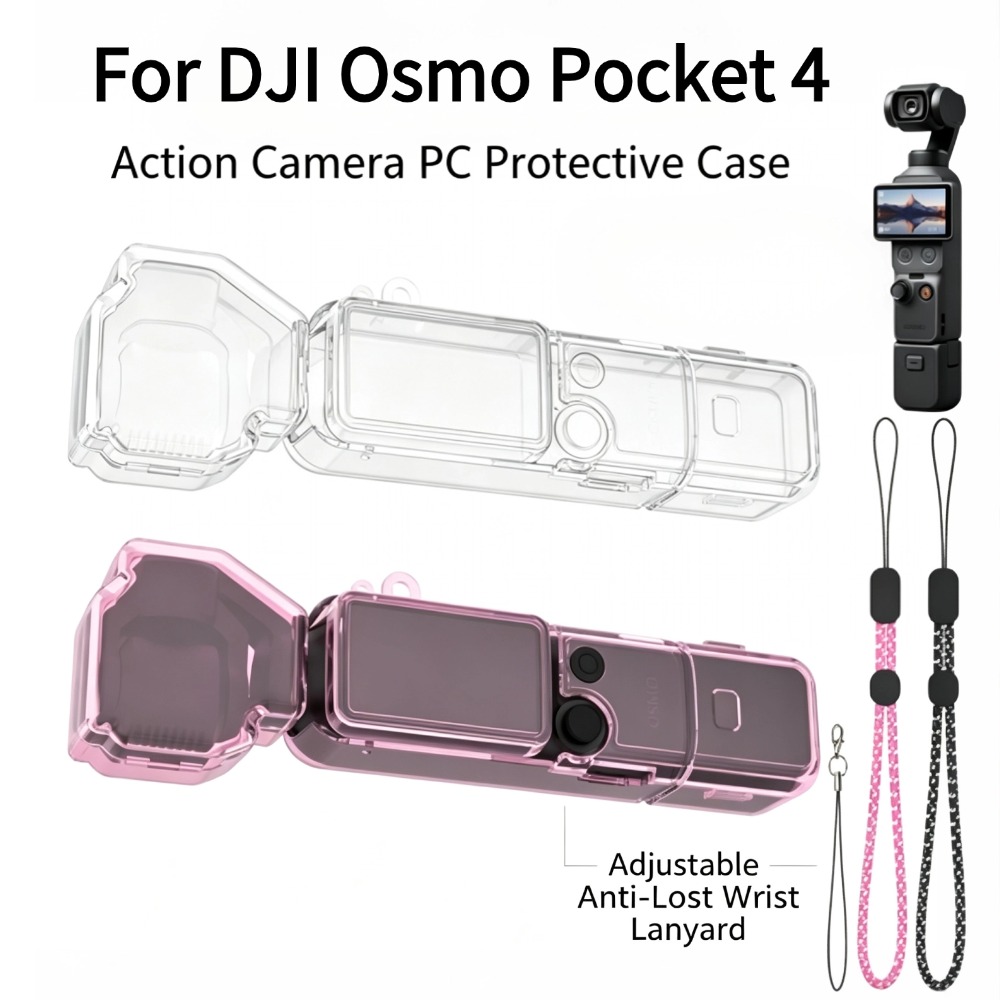 Drone Gimbal Case - DJI Osmo Pocket 4用クリアPC保護ハードケース 全身衝撃吸収ジンバルカメラカバー 防水・水洗い可能なプロテクター