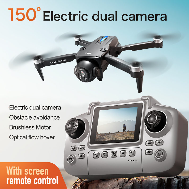 新型D18ドローン プロ仕様撮影 4K空撮HD デュアルカメ - Drone Gimbal Brushless のレビューと価格