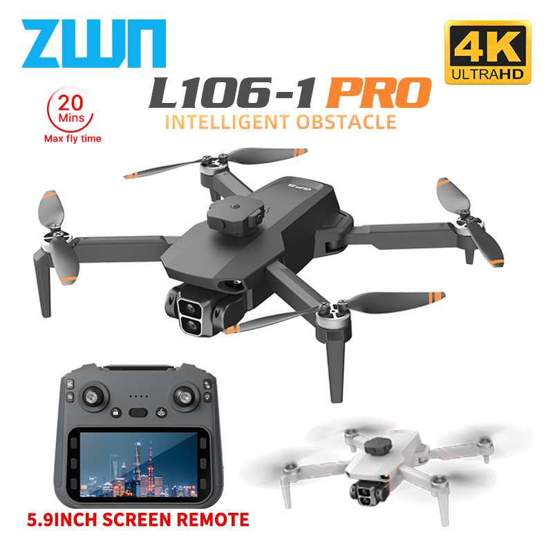 L106-1PRO GPS プロフェッショナルドローン 4K - Drone Gimbal Brushless のレビューと価格
